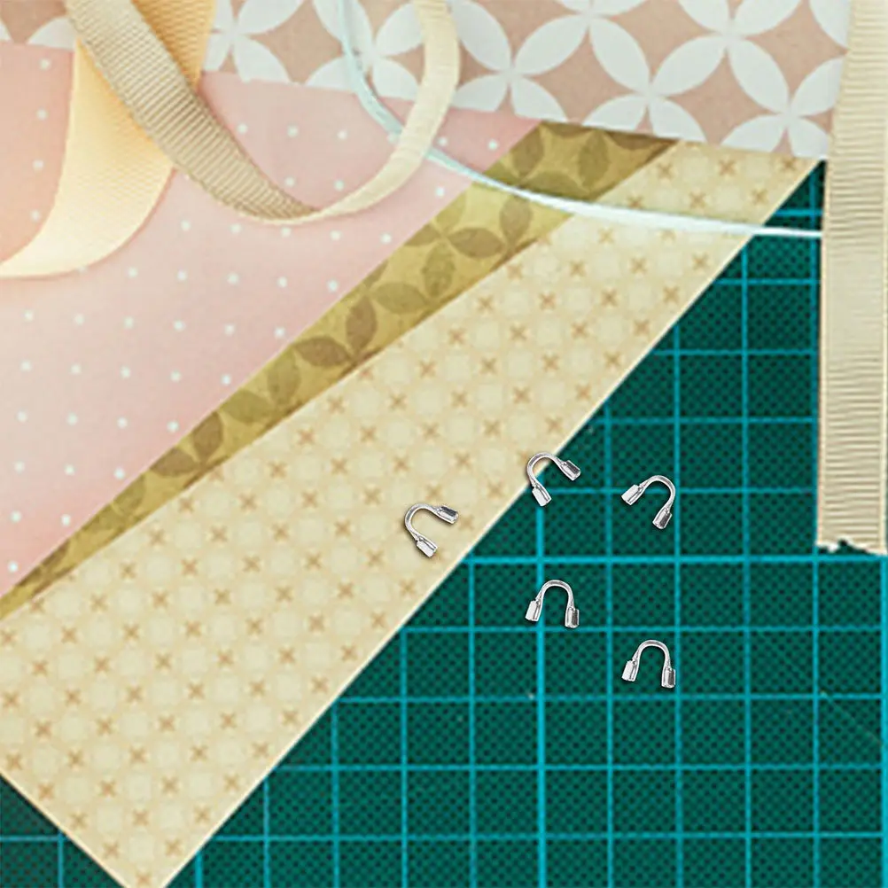 

200Pcs Jewelry Making Thread Protectors U Shape Wire Guardians for Bracelets Necklaces DIY Wire Guard Connectors Beading