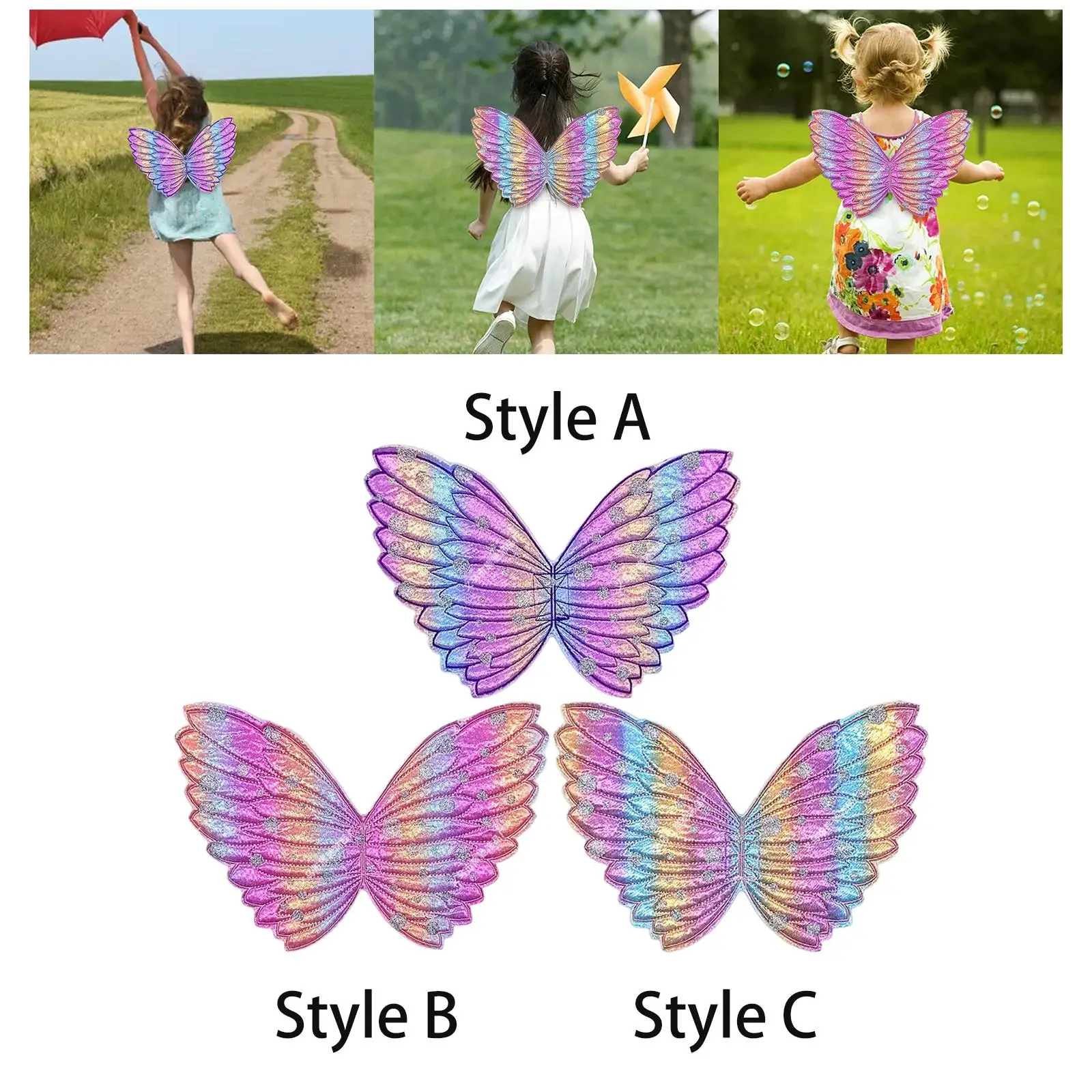 Girls Butterfly Wing Kids Photography Prop Dress up Fairy Wing for Halloween