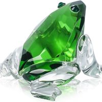 Aesthetically Pleasing Crystal Crystal Frog Ornament Frog Green Frog Ornament Home Decoration Ornaments Home