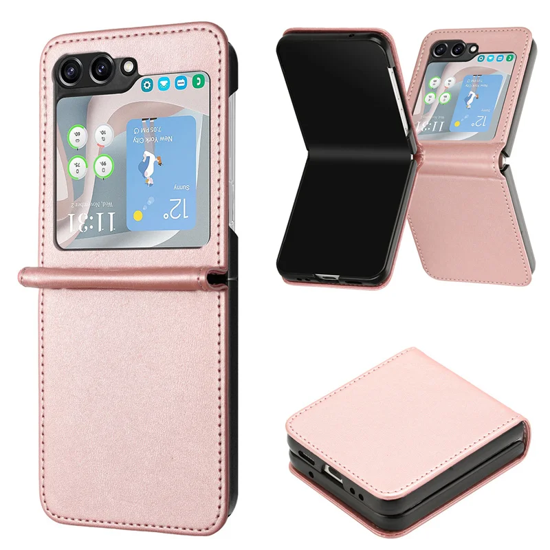 Etui Portfel z Klapką i Magnetycznym Zamknięciem na Telefon Samsung Galaxy Z Flip 7 6 5 4 3 Flip6 Flip5 Flip4 Flip3 z Przegródkami na Karty, Funkcją Stojaka i Skórzaną Okładką — zdjęcie produktu 5