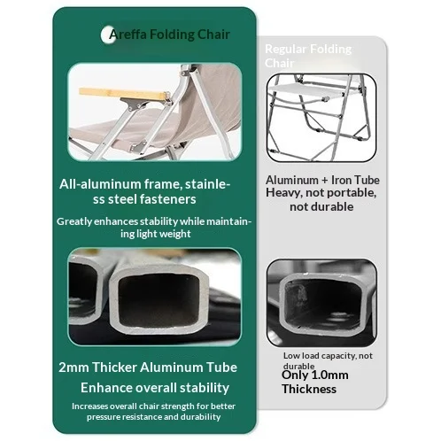 Beach Chair Simple Outdoor Furniture Fishing Picnic Lightweight Portable Folding Casual Camping Aluminum Alloy Frame
