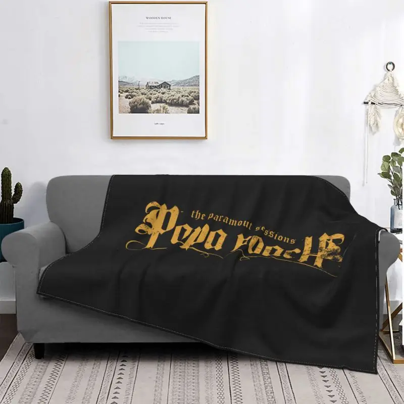 Papa Roach Hard Rock Band Logo Blanket Quilt Raschel Home Decor Sofa Dedicated Machine Washable