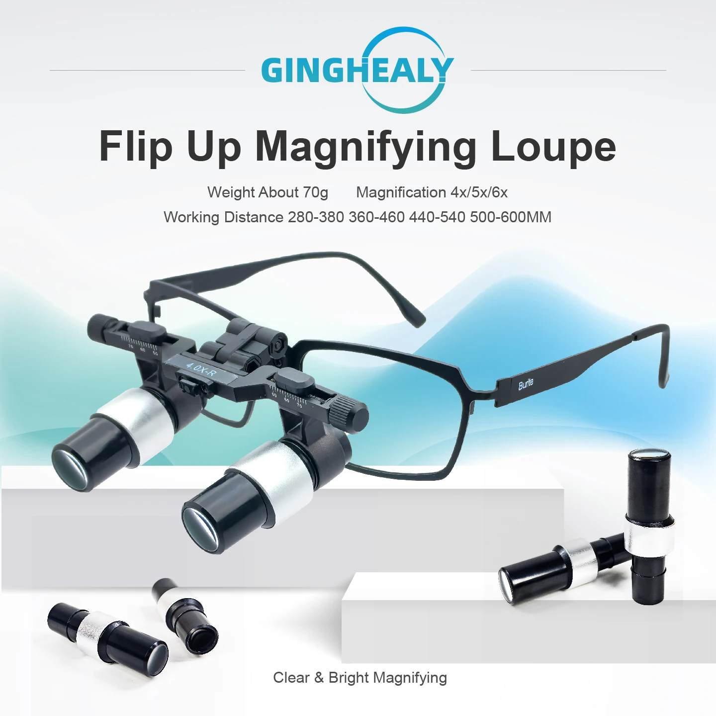 Magnifying Kepler Loupe HD TTL magnifying BD Long Working Distance 280-600MM Magnifier Glasses Hand Solder Clamp Tools
