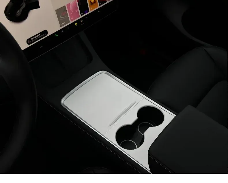 Mittelkonsolen-Abdeckung mit Druckgriff für Tesla Model 3 Y Mittelkonsolenblende ABS-Abdeckung passend zur originalen Fahrzeugschutzverkleidung – Detail 15