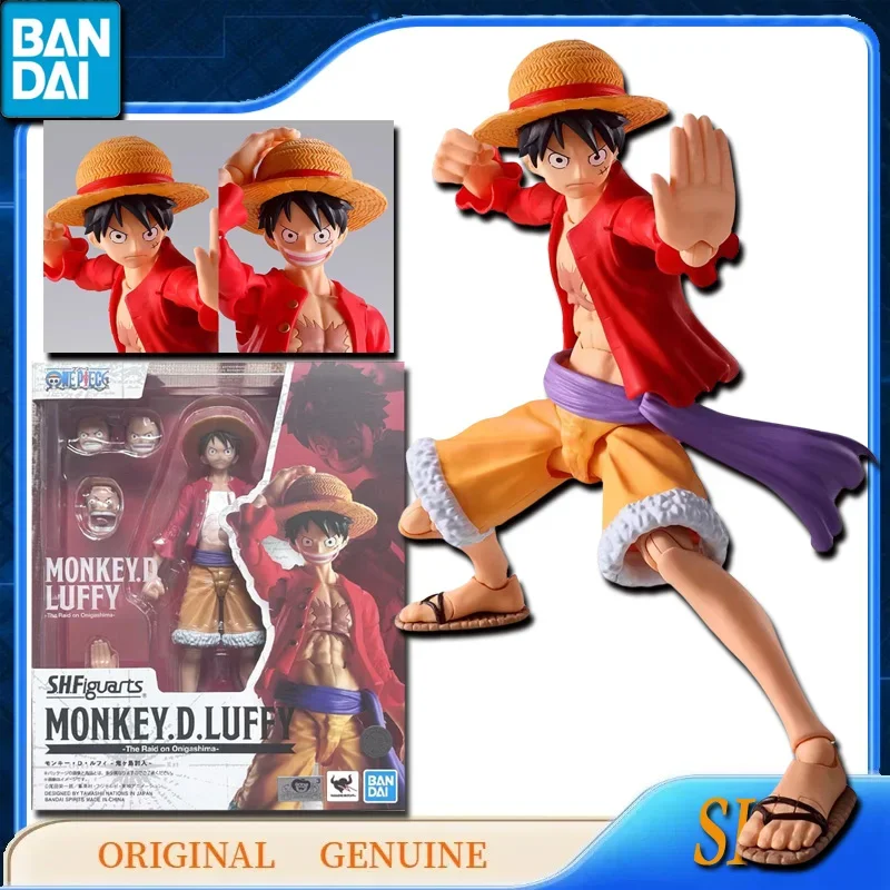 Bandai Original Genuine ONEPIECE SHFiguarts MONKEY.D.LUFFY Anime Action Figures Toys for Kids Gift Assembly Model Ornaments