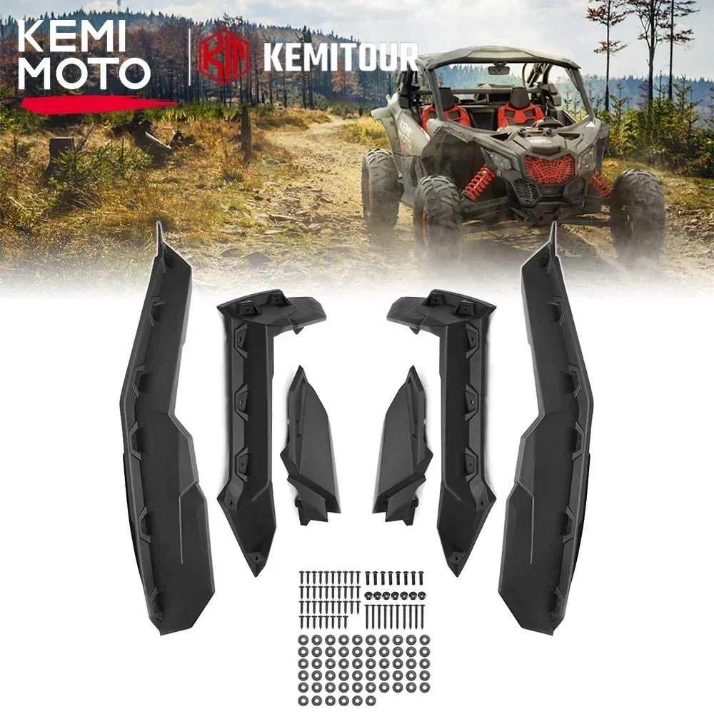 

KEMIMOTO UTV Accessories For Can Am Maverick X3 1000 Max R RR 4x4 XRC Turbo DPS Super Extended Fender Flares 2017-2024 715002973