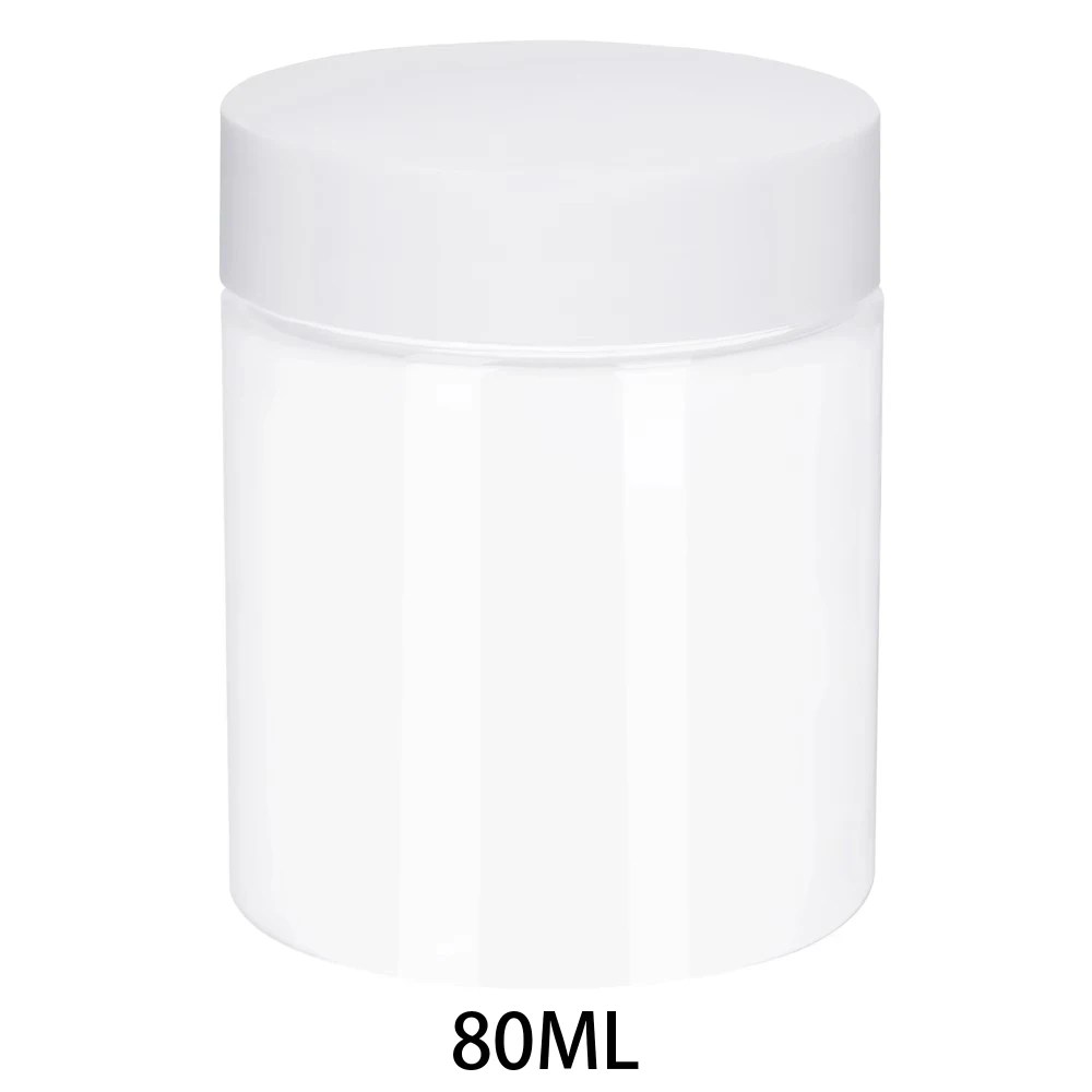6 pz/lotto 30/50/60/80ml Vuoto di Plastica Cosmetica Vaso di Trucco Vasi Bottiglie Campione Trasparente Ombretto Crema Balsamo per le labbra contenitore