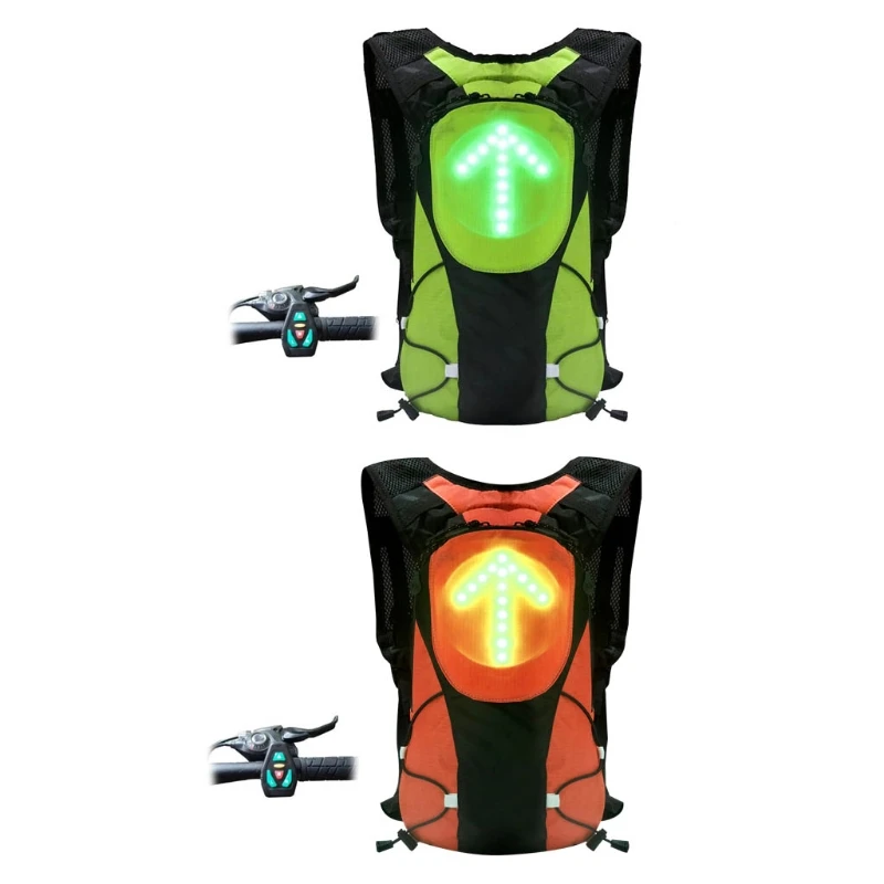 Remote Control LED Signal Light Backpack Reflective Turn Signal Outdoor Sport Safety Bag for Cycling Running Walking