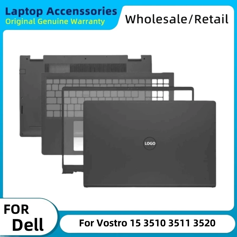 

New Laptop For Vostro 15 3510 3511 3520 Back Top Case/Front Bezel/Palmrest/Bottom Base Cover Case Replacement Black