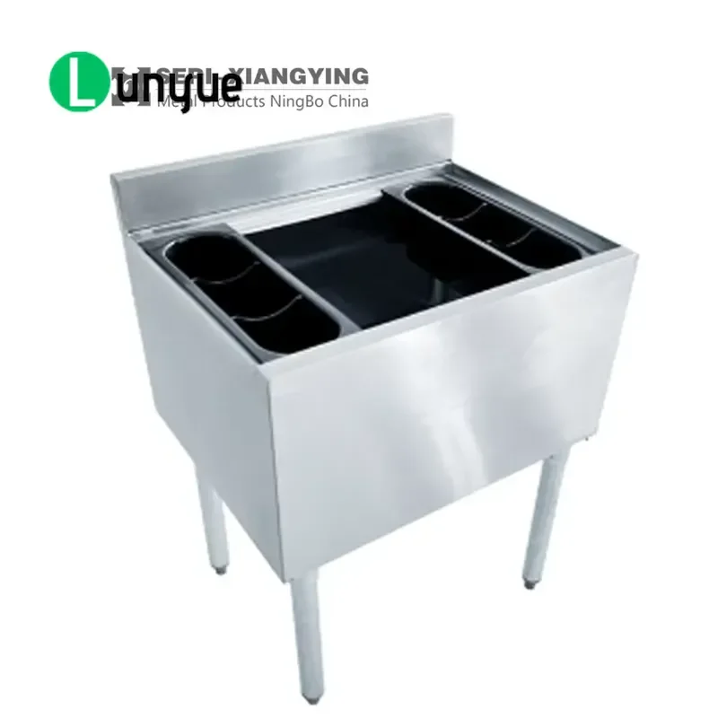 NSF Approved Stainless Steel Drop In Refrigerator with Sliding Cover for Commercial Kitchen Bar Restaurant High Efficiency