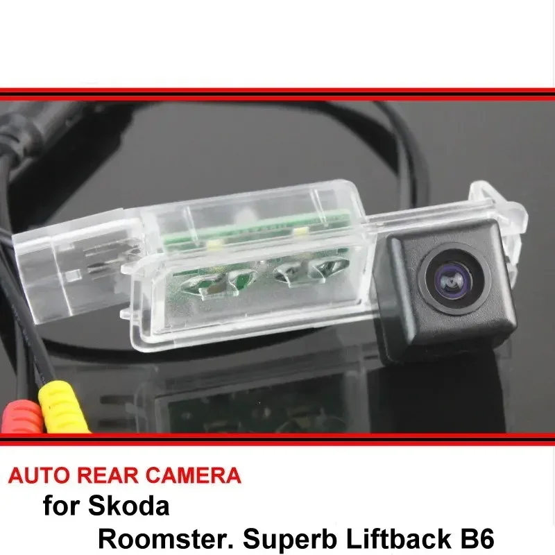 for Skoda Roomster Superb Liftback B6 Car rear view camera trasera Auto reverse backup parking Night Vision Waterproof HD