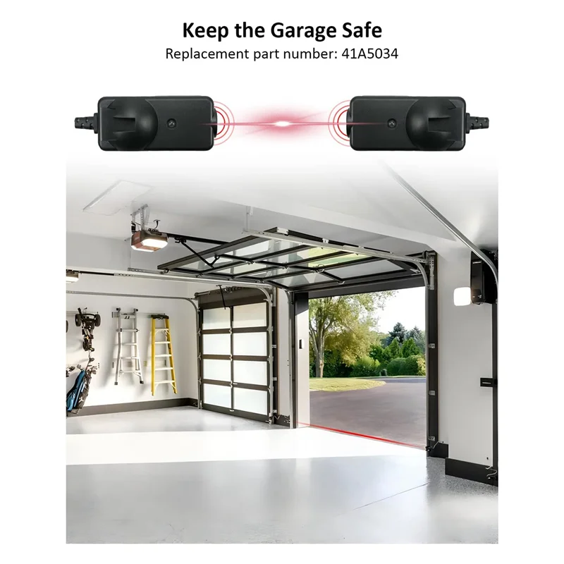 FFYY-2Pcs فتحت باب المرآب مستشعر الأمان عيون شعاع مناسبة لـ Liftmaster Sears Chamberlain مع الأقواس