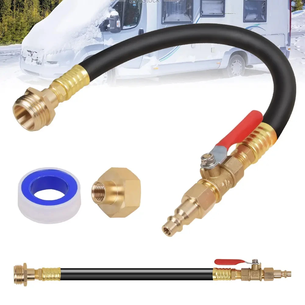 Camper Winterizing Kit Blowout Shut Off Valve Adapter Hose Faucet For RVs Boats