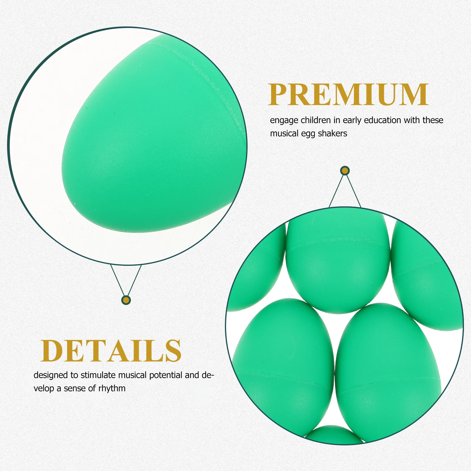6 قطع من هزازات البيض البلاستيكية Maracas لتطوير التنسيق الإيقاعي الممتع التعليمي #2