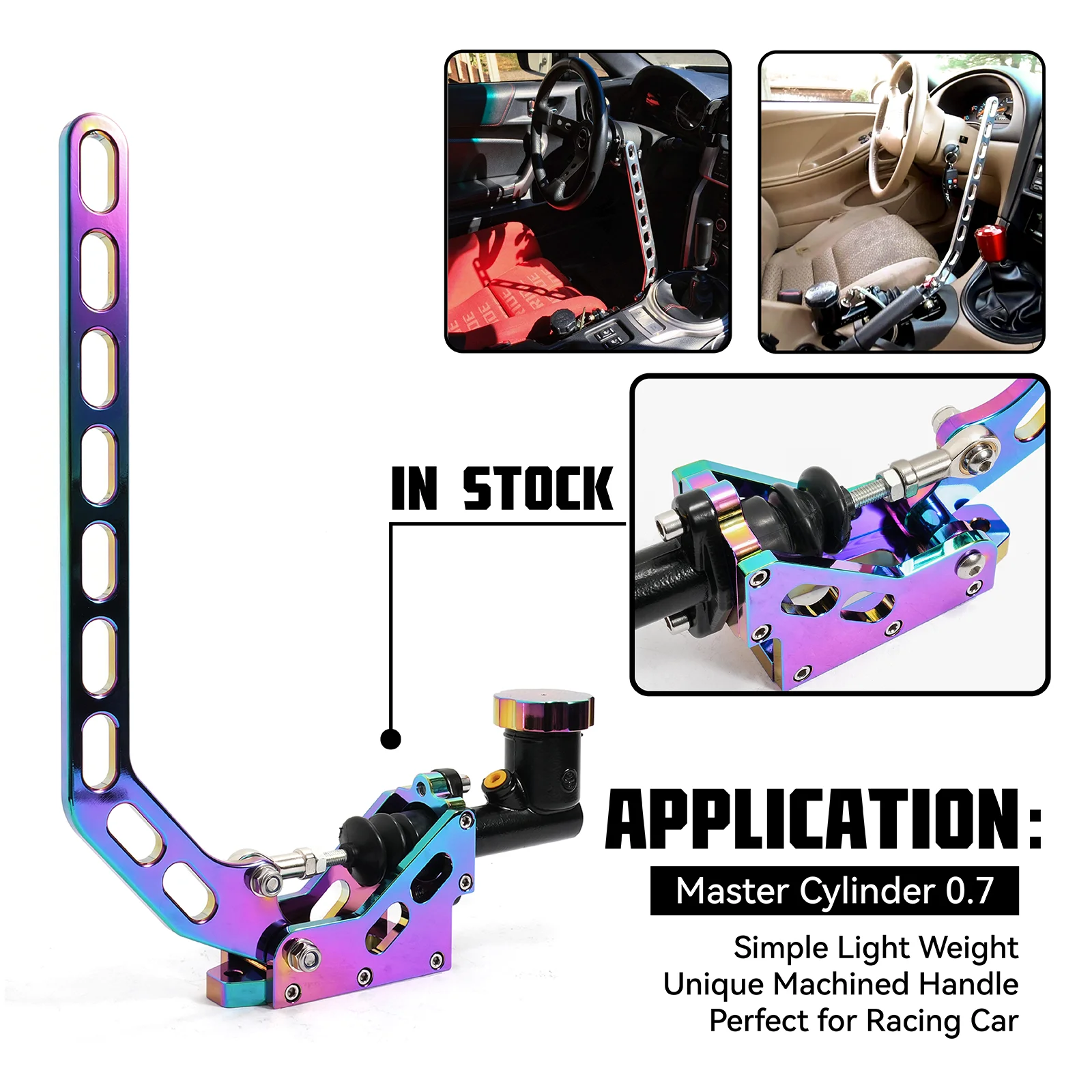 

Universal Racing Vertical Handbrake Aluminum Oil Hydraulic Drift E-Brake Car Modification Shipping from US