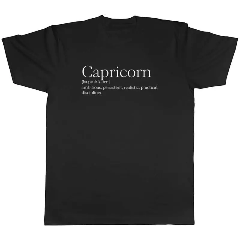 Zodiac Definition Capricorn Mens Unisex TShirt Tee Gift