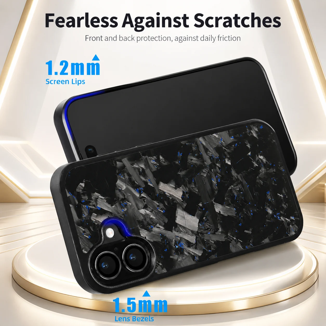 Luxury Aramid Carbon Fiber Armor Case for iPhone 18 17 Air 16 Plus 15 14 13 Pro Max, Ultra-Slim Shockproof Cover