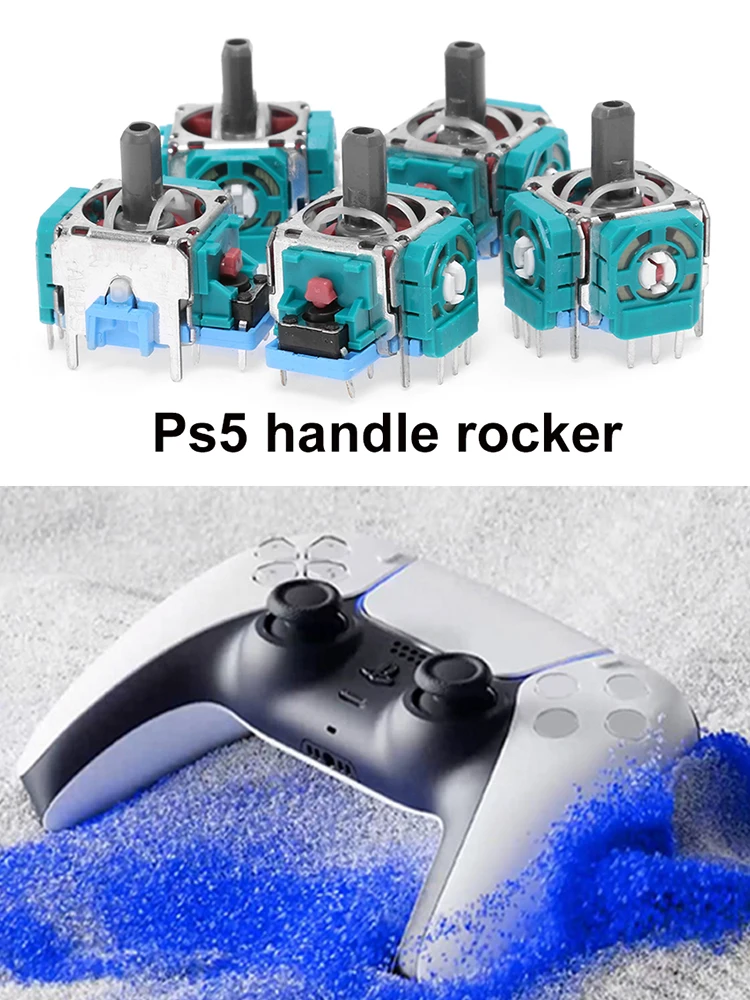 

5 шт. 3D-джойстики для игровой консоли, аналоговые датчики оси, запасные части для ремонта контроллера PS5