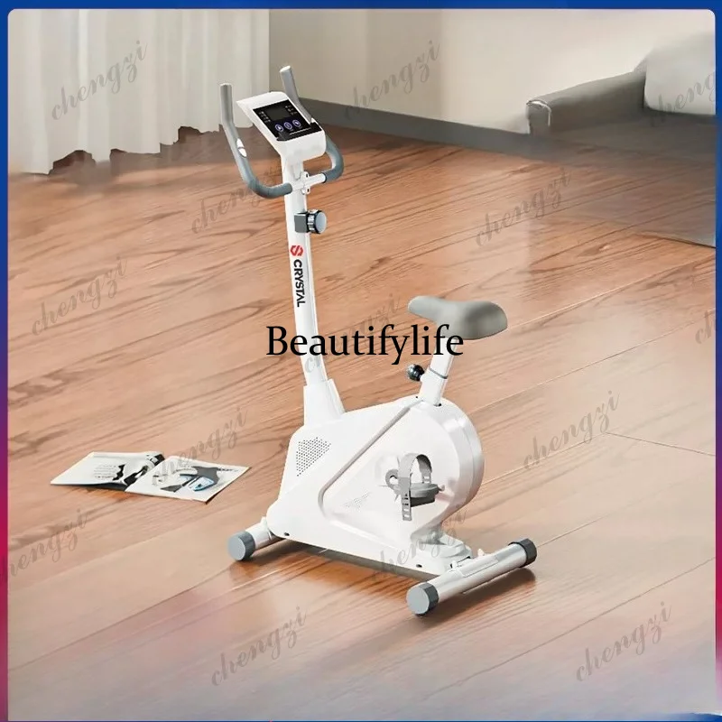 Sports spinning bike magnetic control mute family spinning bike small exercise bike weight loss equipment