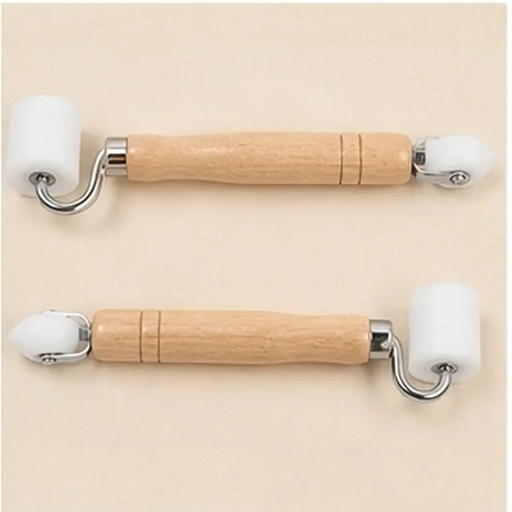 Professional Wallpaper Seam Roller with Ergonomic Wood Handle Dual-End Design for Bubble-Free Smoothing Heavy-Duty Wallpaper