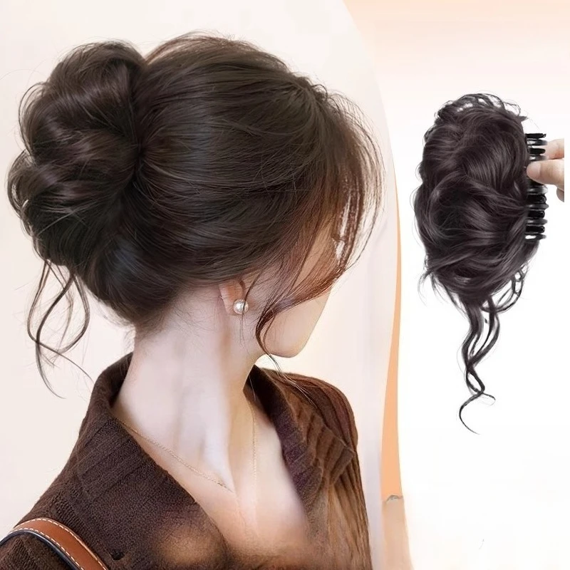 

Meatball Head Wig Grab Clip Flower Bud Head Temperament Disc Hair Artifact Simulation Hair Advanced Sense Chinese Hairpin