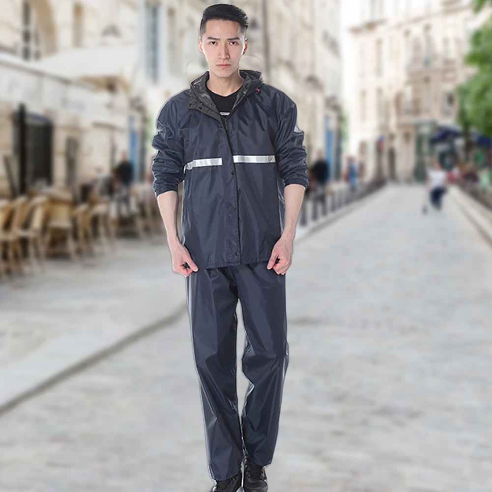 

Водонепроницаемый мотоциклетный дождевик с защитой от шторма, костюм для взрослых, Раздельный дождевик для электрического велосипеда, мотоцикла на вынос