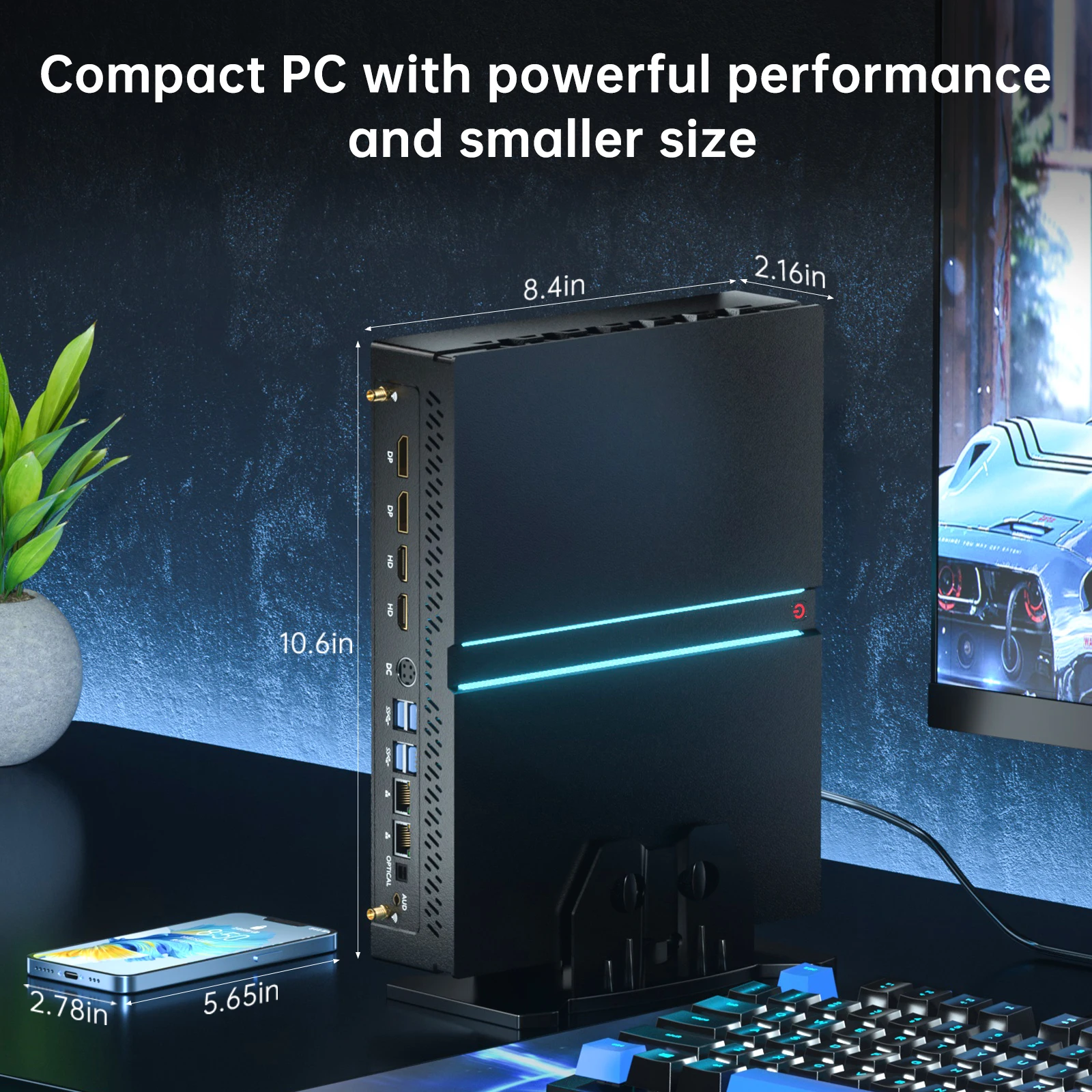 Msecore MV300 Intel Core I9-12900F RTX4060Ti Grafische kaart Mini PC Windows 11 Gaming Desktop Computer DDR5 Kantoor PC WiFi6E BT5.3