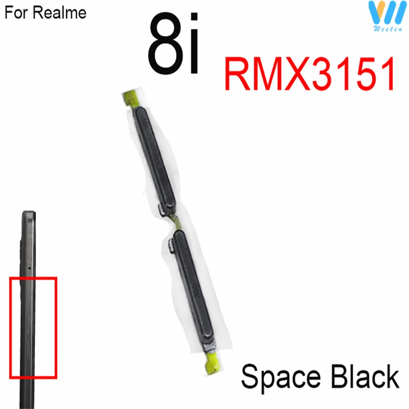 Power Volume Buttons For OPPO Realme 8 8Pro 8i 8S 5G 9Pro ON OFF Side Power Volume Buttons Up Down Key Replacement Parts