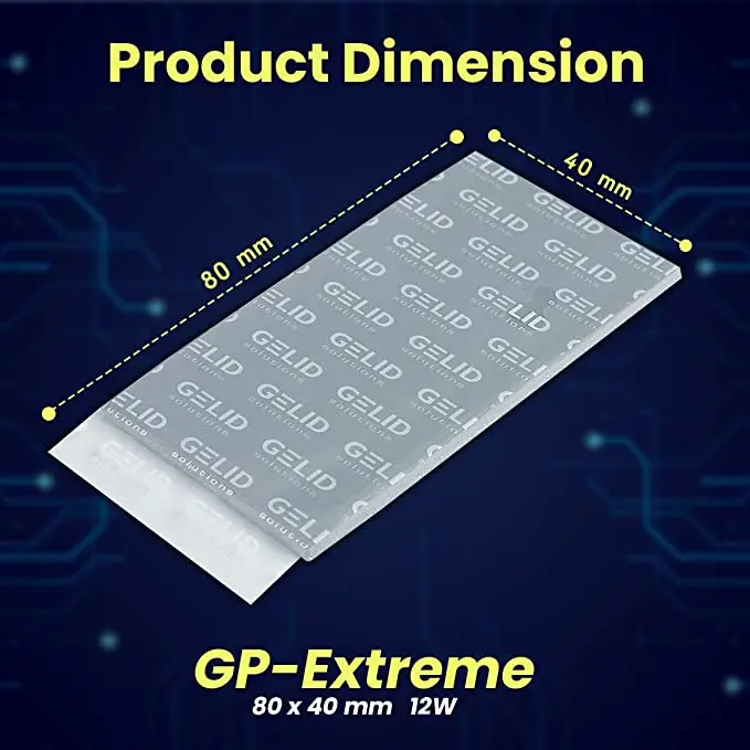 GELID GP-EXTREME 0.5mm 1.0mm Thermal Pad CPU/GPU Graphics Card Motherboard high-performance Pad Dissipation Silicone Pad 80X40mm