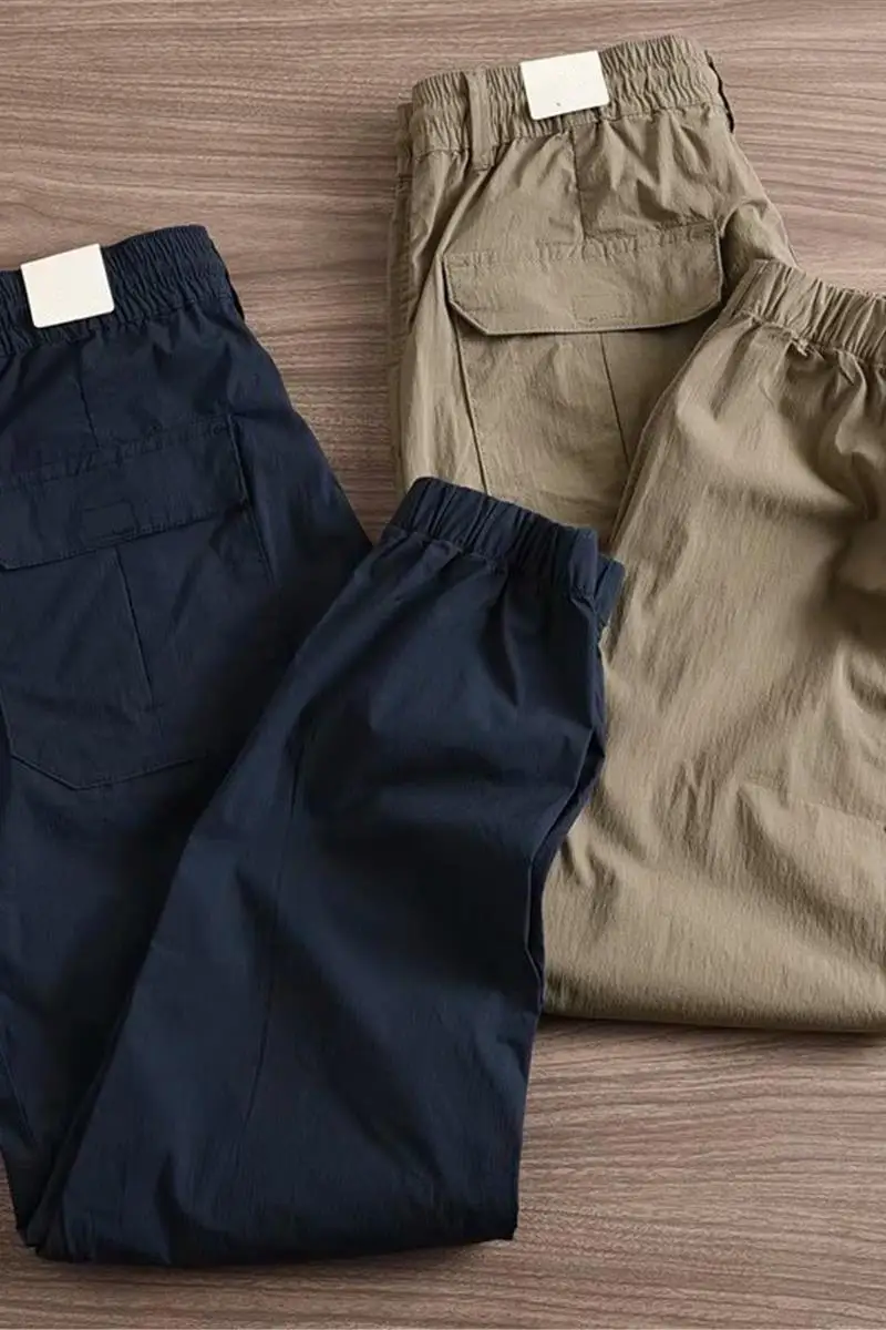 الرجال عارضة القطن العمل السراويل كبيرة الحجم الترفيه السراويل البضائع التكتيكية السراويل الطويلة العصرية الشباب النشطة Sle الكاكي #4