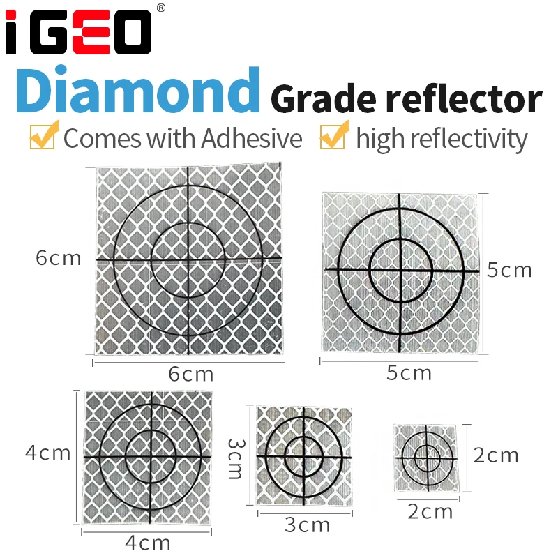 1pcs super power REFLECTOR SHEET-Diamond Grade Reflector Sheet-For Total Station Reflective Tape Target Survey