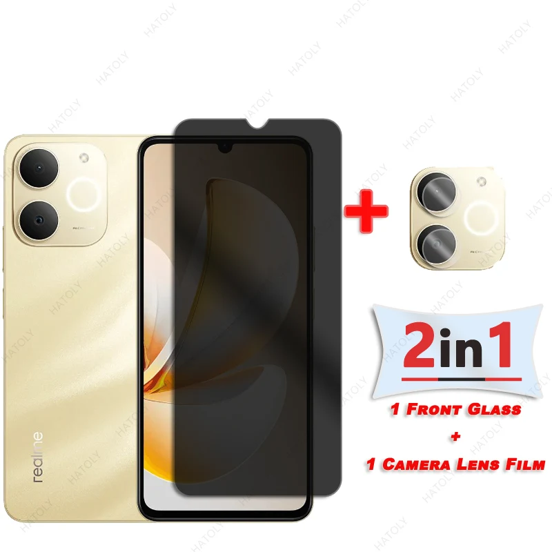 Privacy Screen Protector For Realme Narzo 80 Lite 4G Glass For Realme Narzo 80 Lite 4G Anti-spy Glass Camera Lens Protector