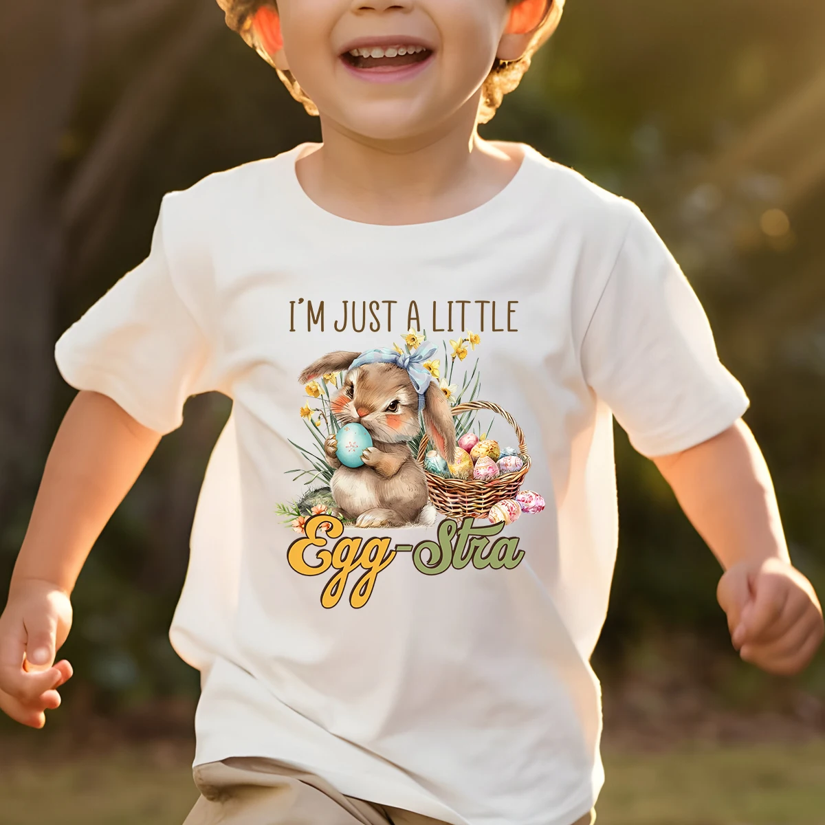 

Футболка из чистого хлопка с принтом кролика Happy Easter Cool Bunny, детская одежда для мальчиков и девочек, подарок, мягкая футболка с круглым вырезом и короткими рукавами для улицы