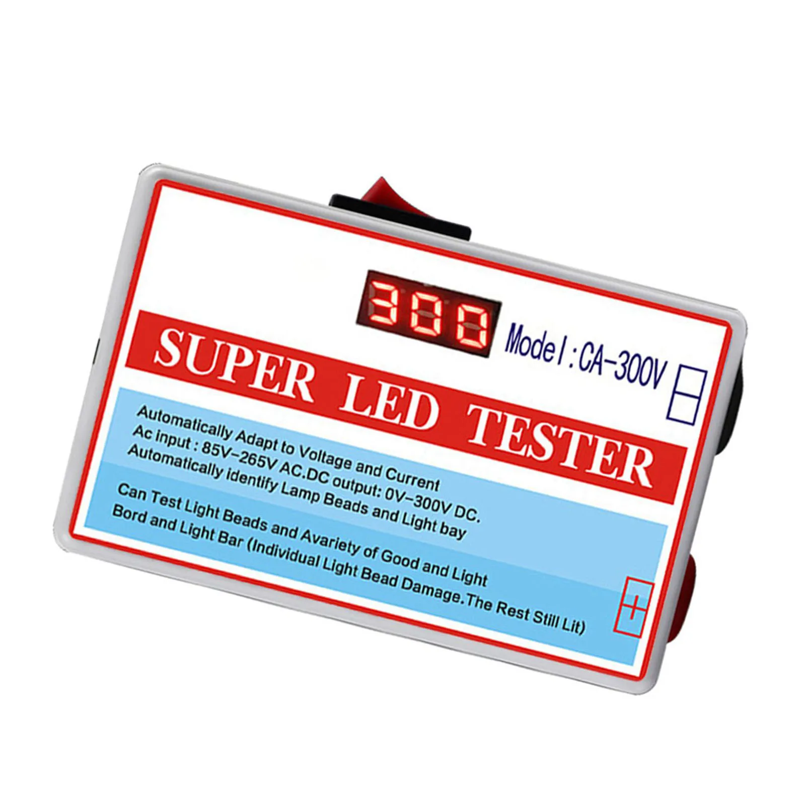 CA-300V Portable LED Lamp Beads Light Bar TV Backlight Tester LED Strips Beads Lamp Board Test Tool with Switch