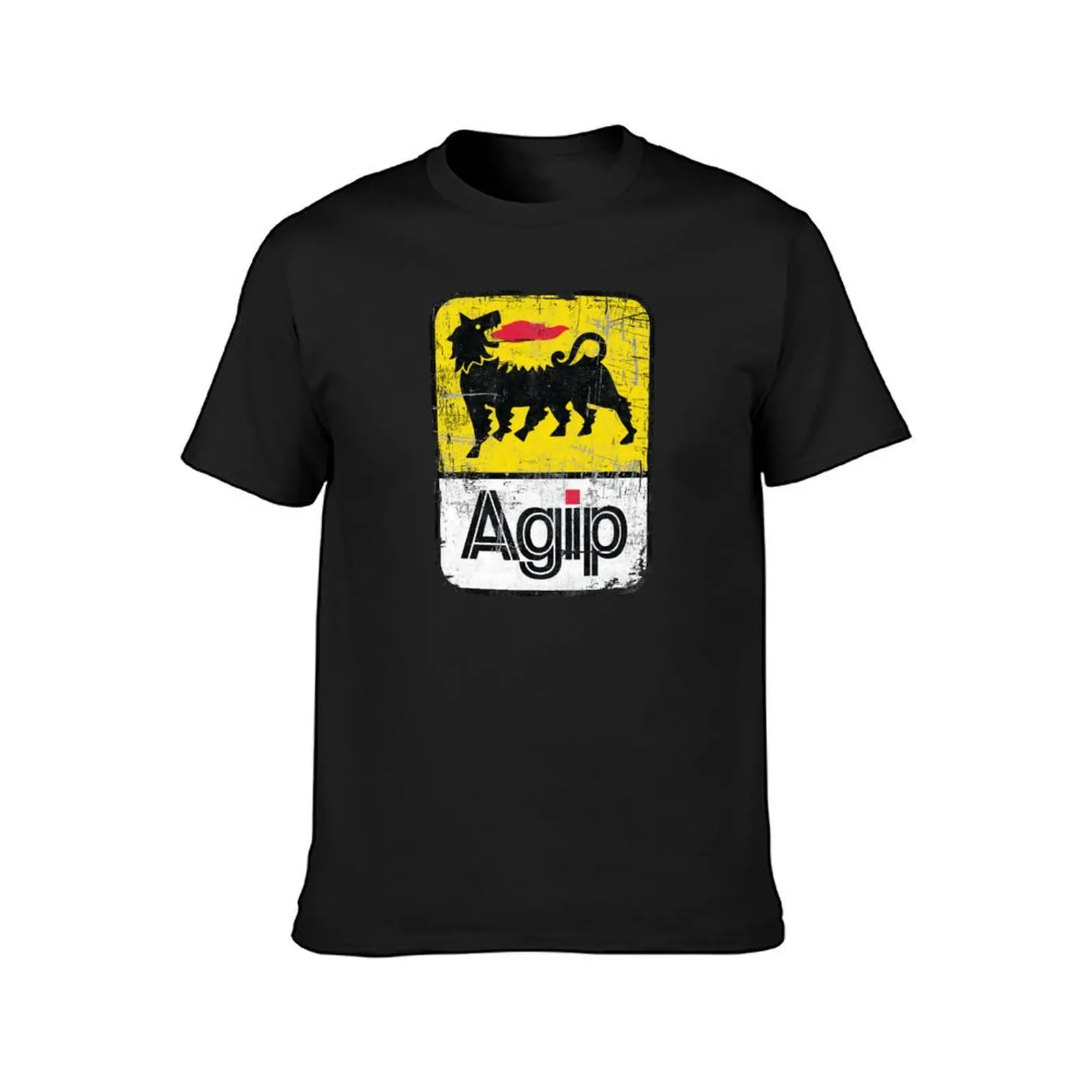 AGIP Lubricants Logo 1968 – 1998 Distressed version T-Shirt heavyweights cute tops black t-shirts for men