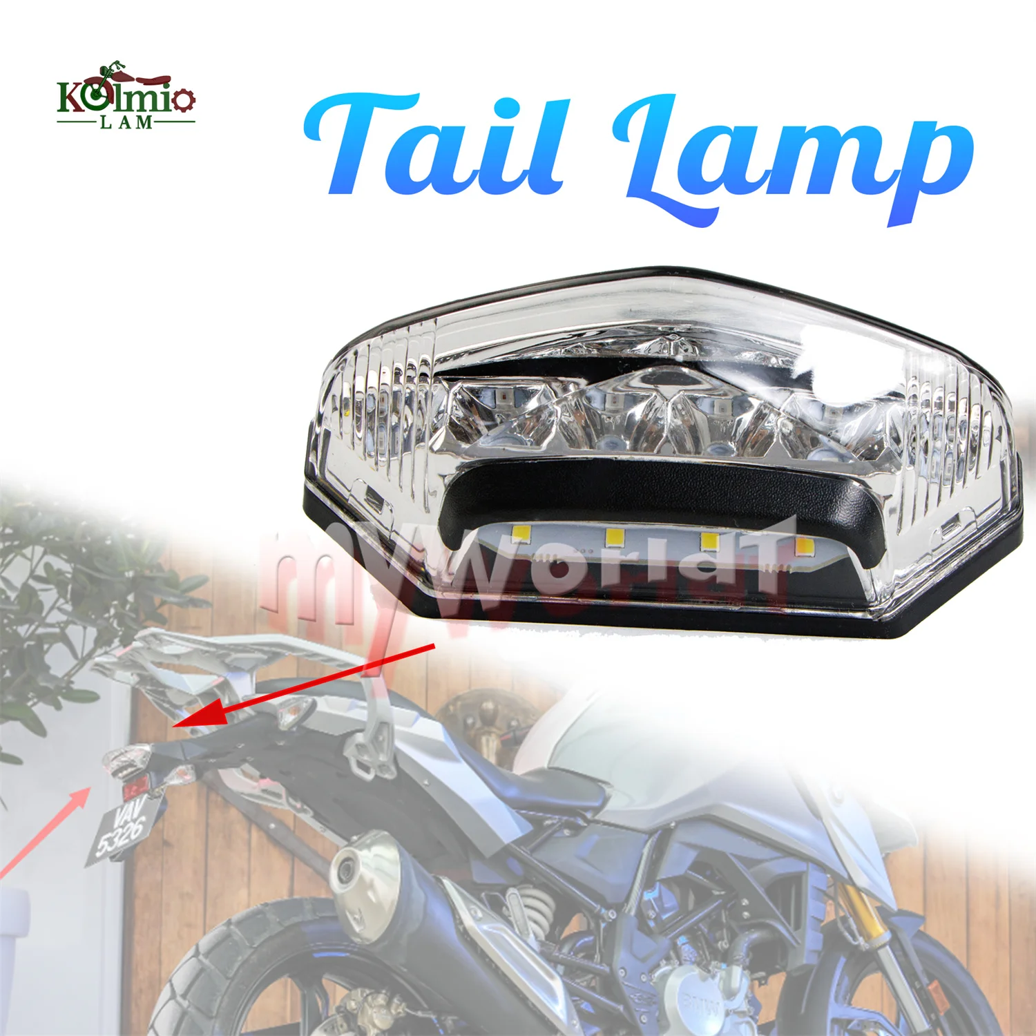 

Fit For BMW G450X 2007-2009 BMW R nineT 2013-2016 Rear Tail License Plate light