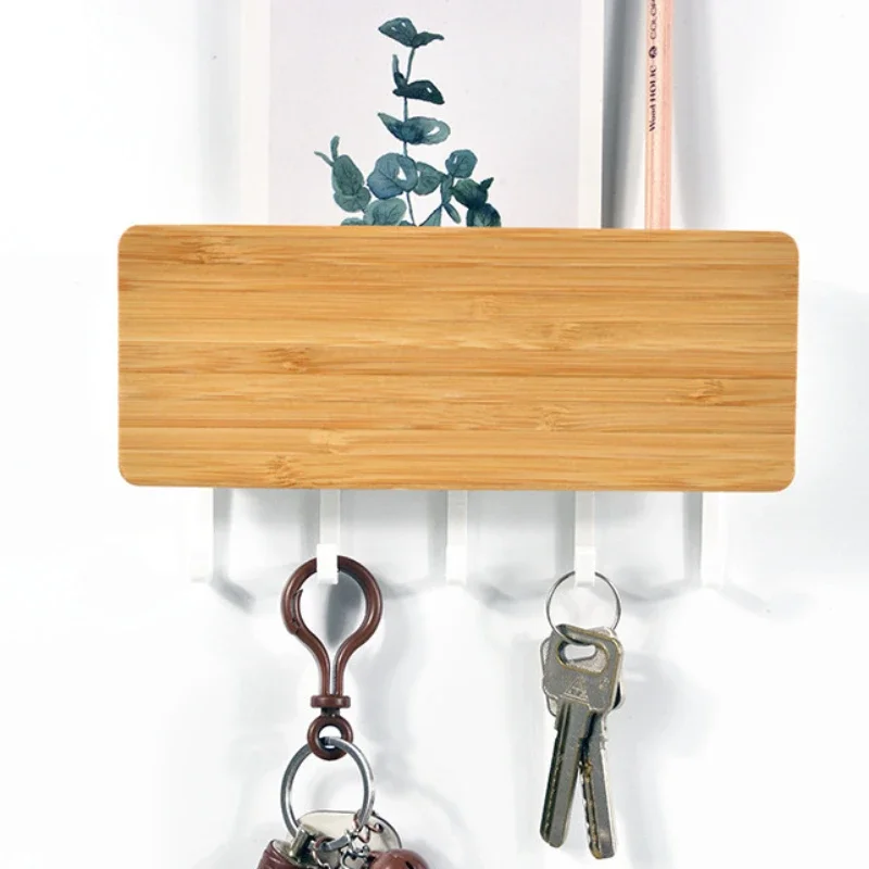 Home Entrance Key Hanging Rack for Storage Wall Hanging Hook Non Perforated Creative Storage Rack Behind The Door