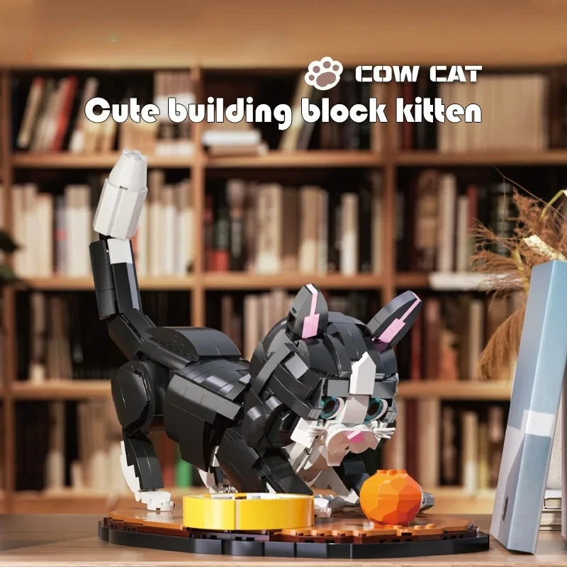 

Siamese Cat Building Blocks Animal Series Educational DIY Assembly Model Desktop Decoration Toy