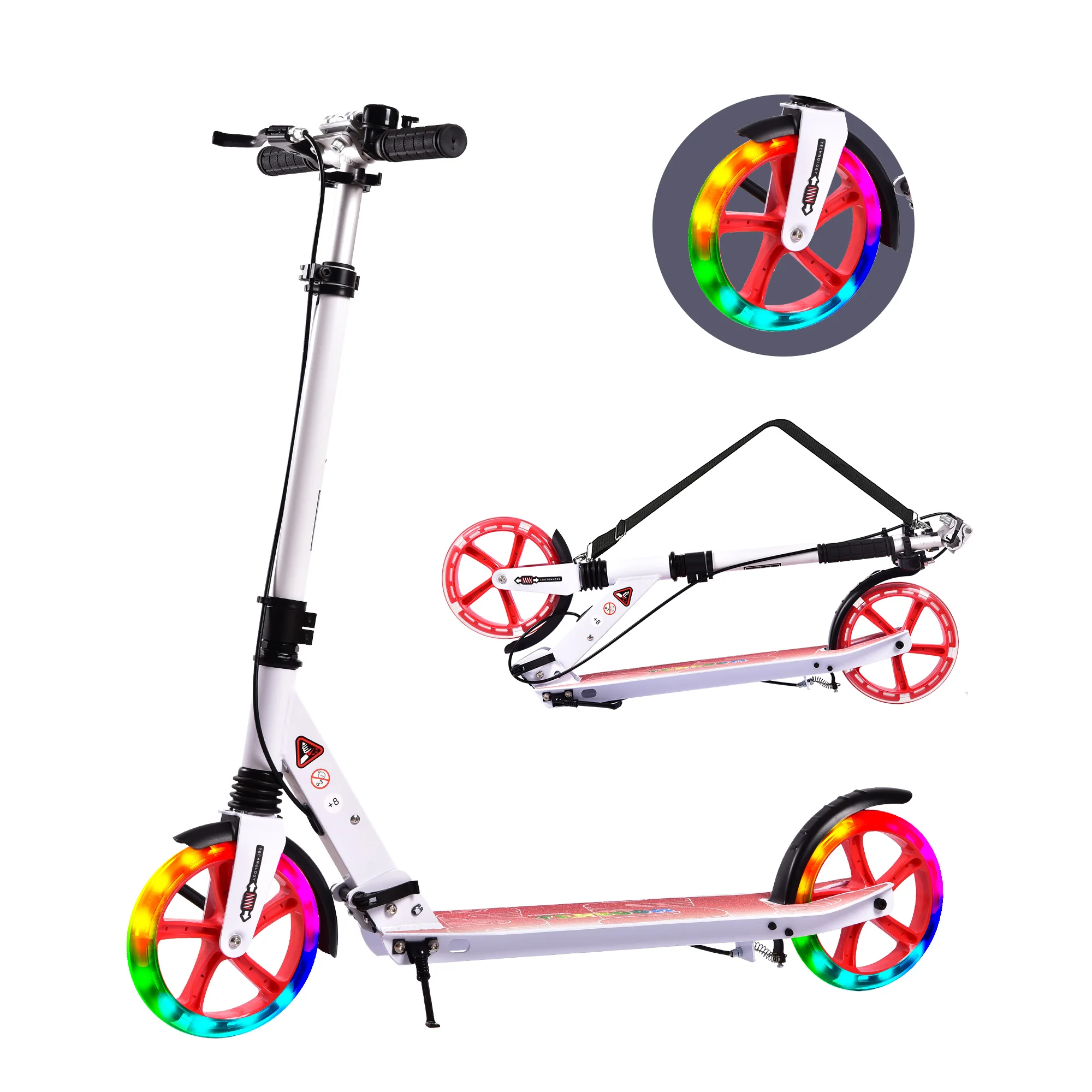 

STLF 2 Wheel Scooter with Foldable Adjustable Handlebars Aluminum Kick Scooter for Teens and Adults