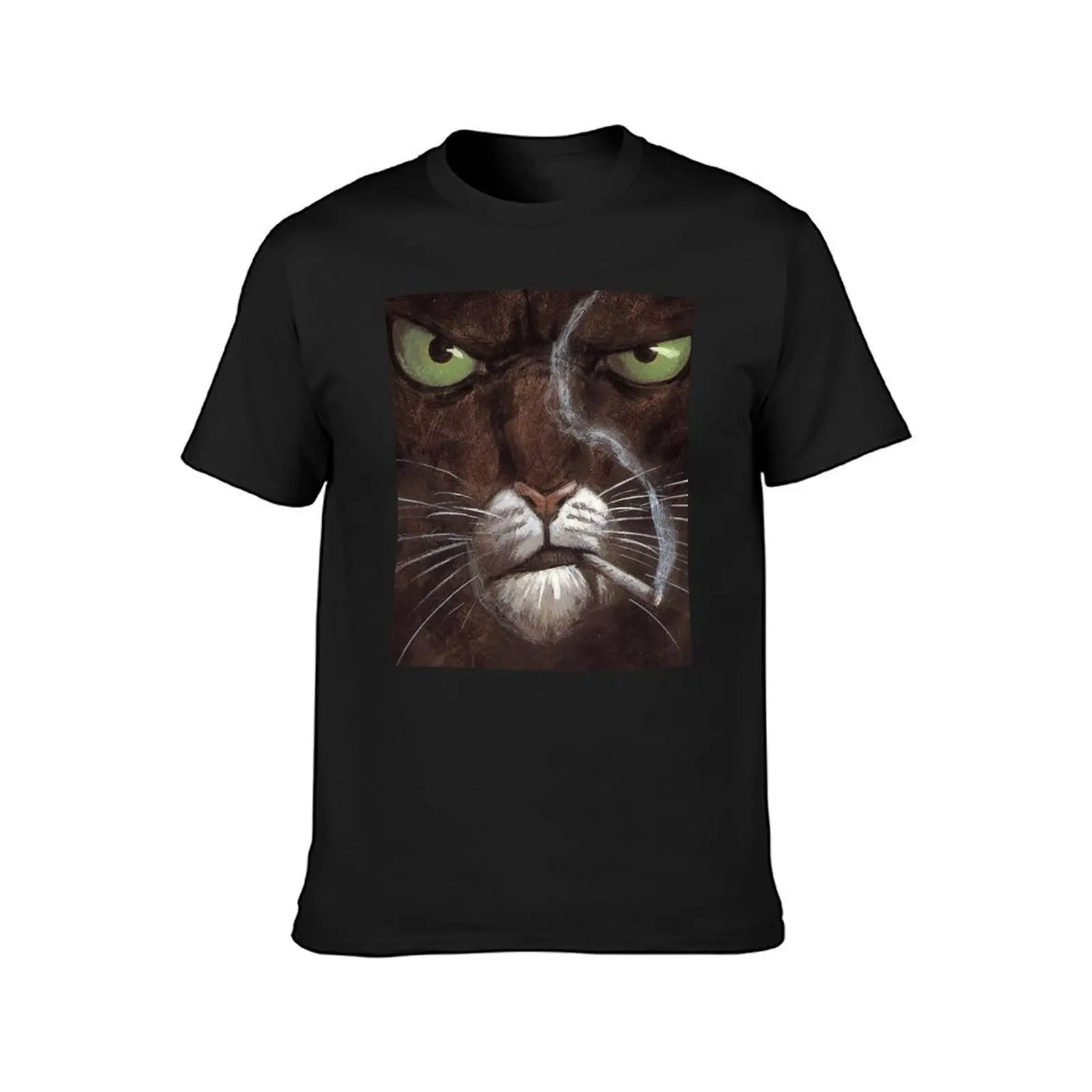 Blacksad illustration by Juanjo Guarindo T-Shirt shirts graphic tees quick-drying funnys Short sleeve tee men clothing