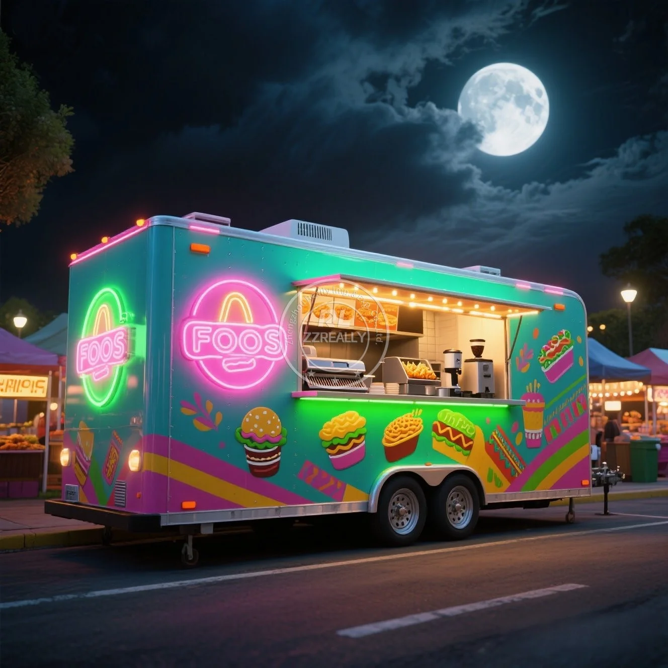 

Концессионный кейтеринг, мороженое, пицца, барбекю, прицеп для еды, полностью оборудованный мобильный кухонный грузовик для еды