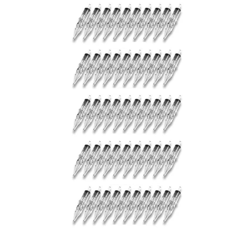 

For Tattoo Pen Machine Use Disposable Sterile Transparent For Tattoo Cartridge Needles 50PCS MIX