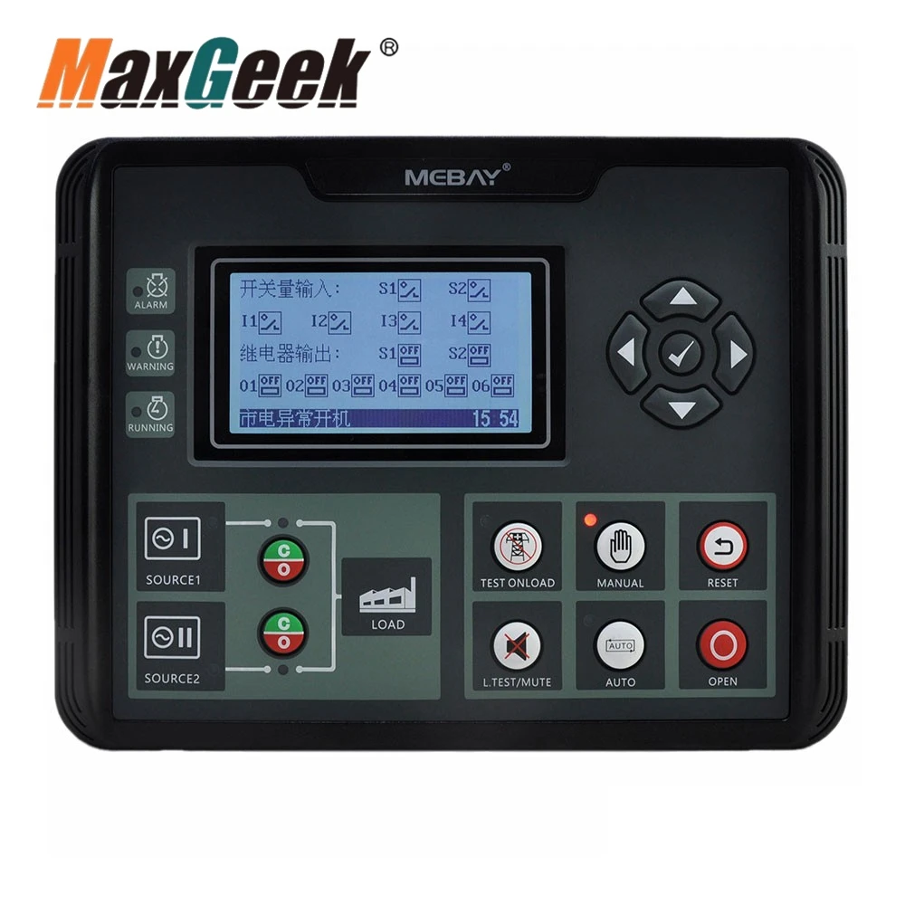 Maxgeek MEBAY ATS520I Automatic Transfer Switch Controller ATS Controller Supports Energy Measurement