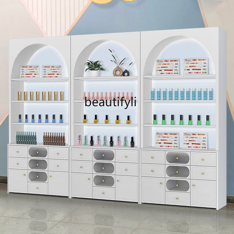 منتجات العناية بالبشرة في صالونات التجميل، خزانة عرض غراء طلاء الأظافر، رف عرض منتج الرف #2