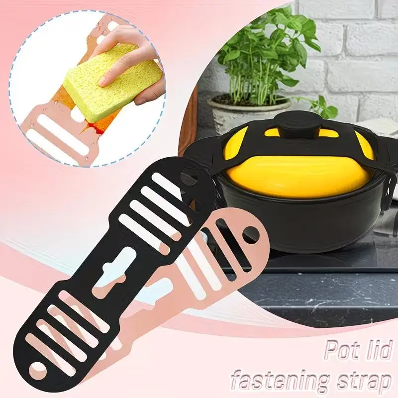 1pcs Reusable Silicone Lid Strap – Adjustable Tension Belt for Boxes, Secure & Versatile