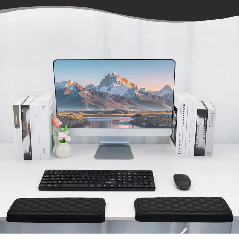 Solid Color L Shape Elbow Pad Anti Slip Desk Corner Protector Stain Resistant Keyboard Mouse Pad Wrist Rest Cushion