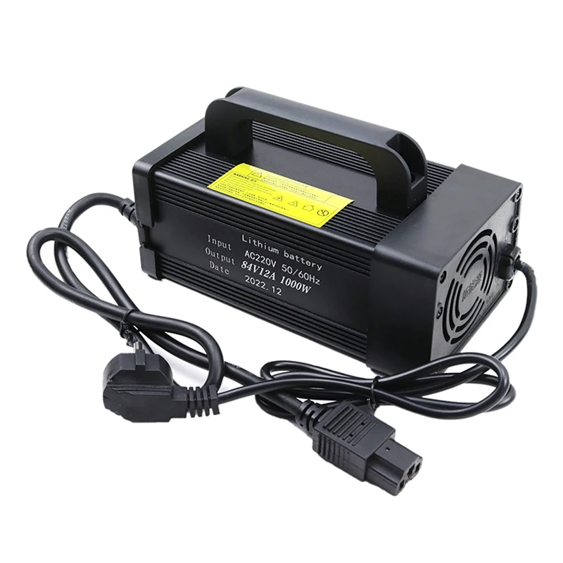 84V 5A/8A/10A/12A/15A/20A Lithium Battery Charger For 20S 72V E-motorcycle Cells pack High power Fast Charger With Fan Aluminum