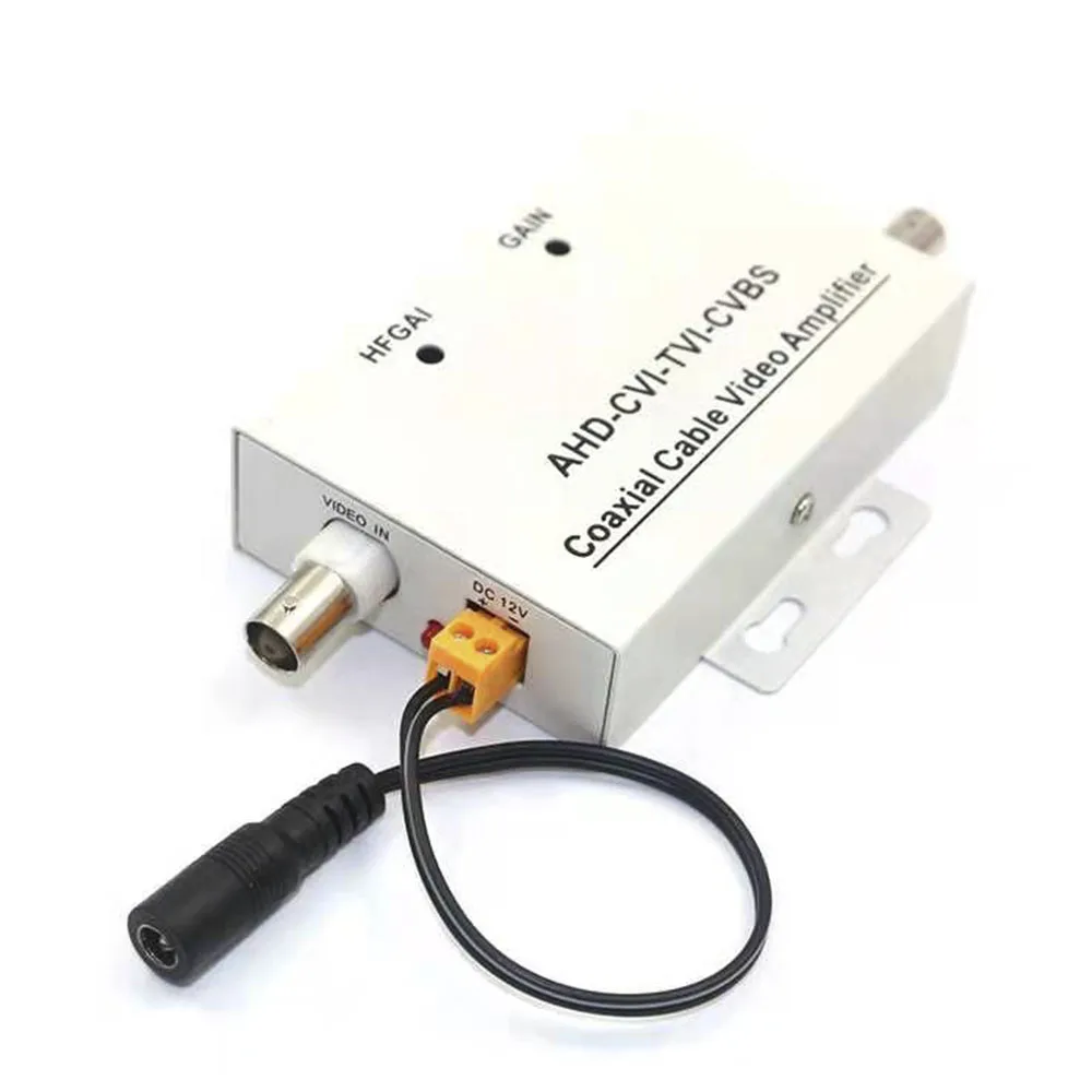 BNC Coaxial CCTV Video Balun Amplifier 1CH BNC AMP Signal Extender Booster Signal Extender Booster for Coax CCTV Security Camera