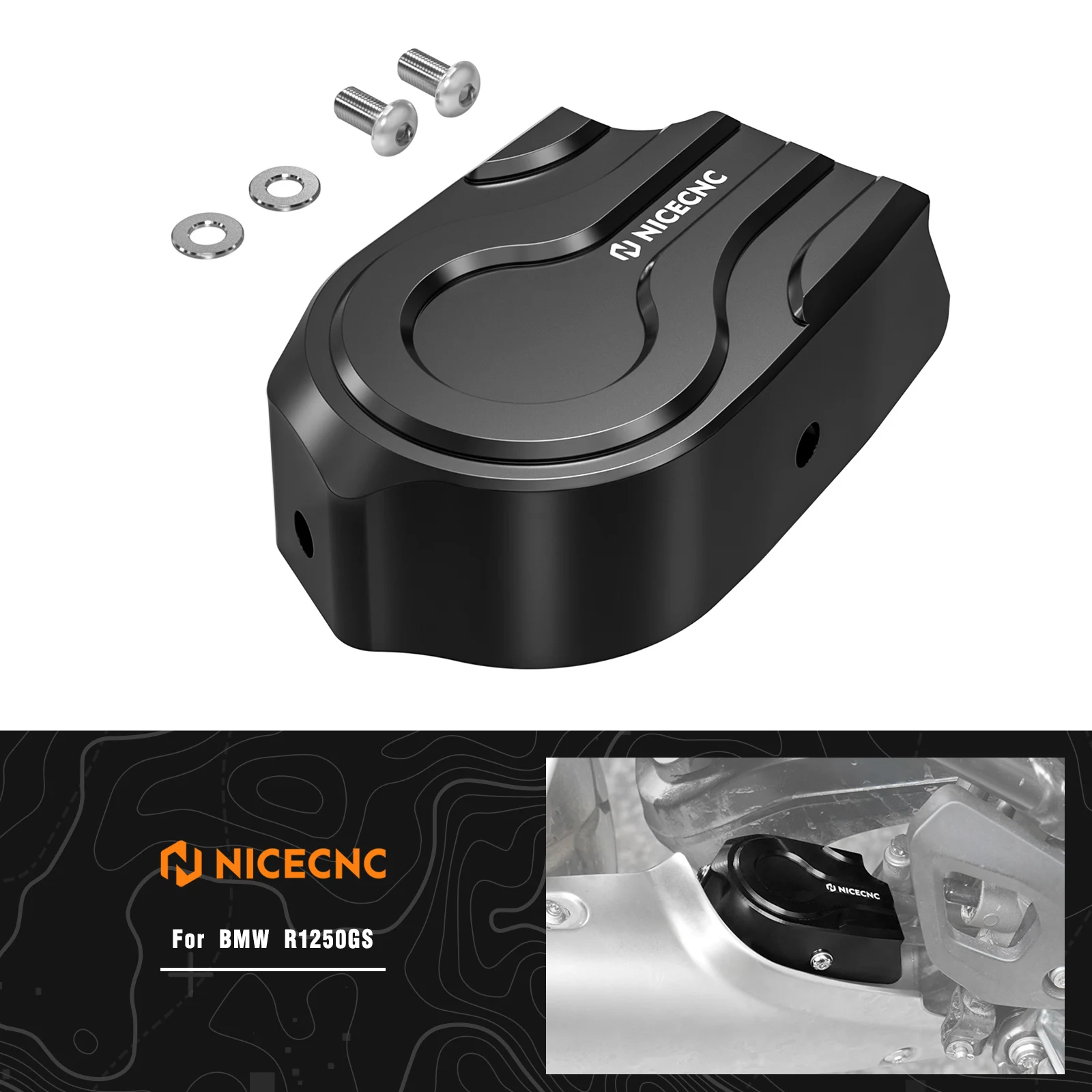 

NICECNC Motorcycle Exhaust Flap Cover For BMW R1250GS R 1250 GS 2019-2023 2022 2021 2020 NineT BMW R1250GS Accessories