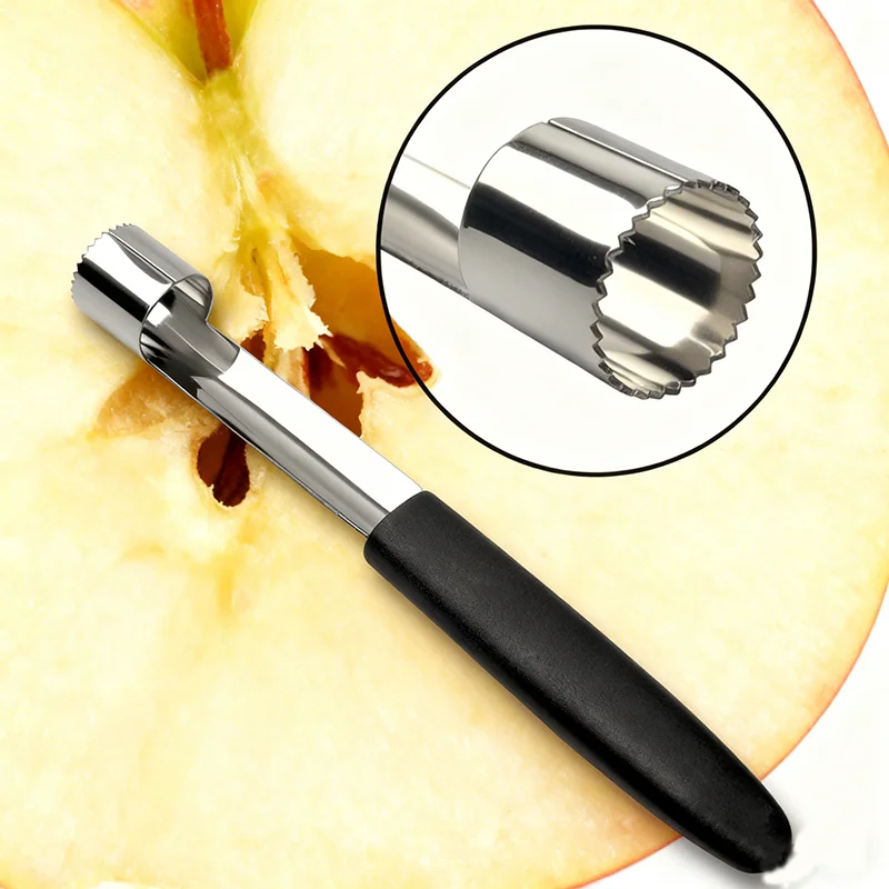 التفاح أخذ العينات الكمثرى جرس تويست الفاكهة ستونر سهلة الأساسية مزيل البذور الفلفل إزالة حفرة المطبخ أداة أداة الفولاذ المقاوم للصدأ